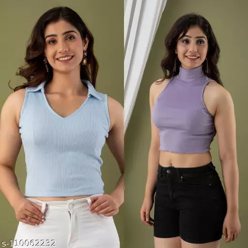 Mialo combo of 2 ribbed top. Tops & Tunics