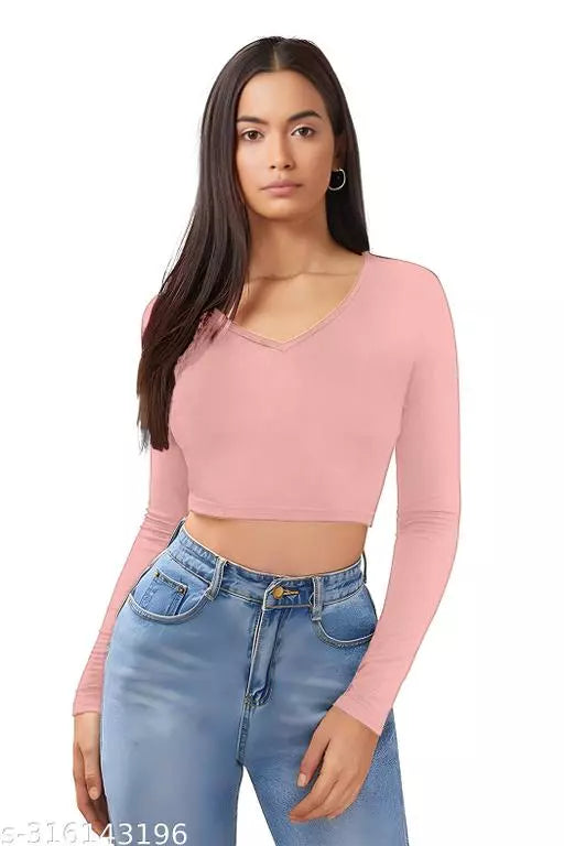 Peach CropTop For Woman
