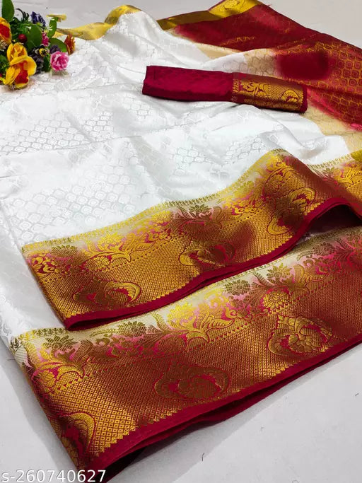 Morpich Fashion Embozz Kanjivaram Silk Saree