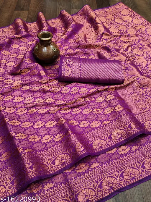 Banarasi Silk Copper Zari Sarees