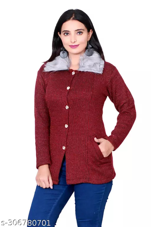 Fur kot maroon