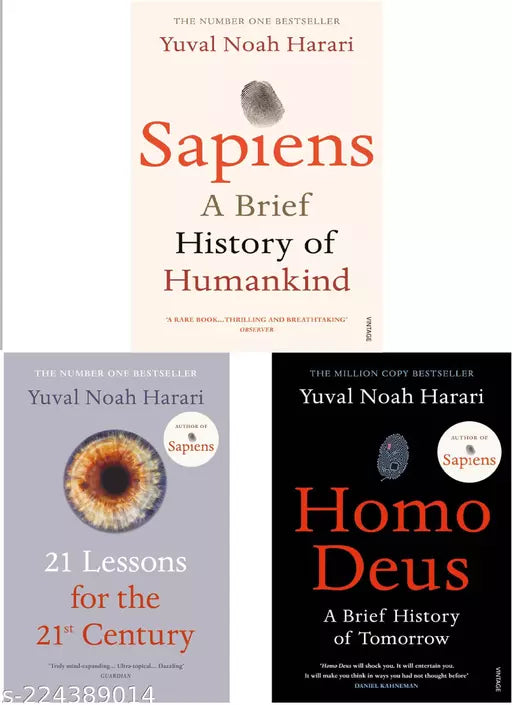 Yuval Noah Harari 3 Books Set: Sapiens 21 Lessons & Homo Deus (English)