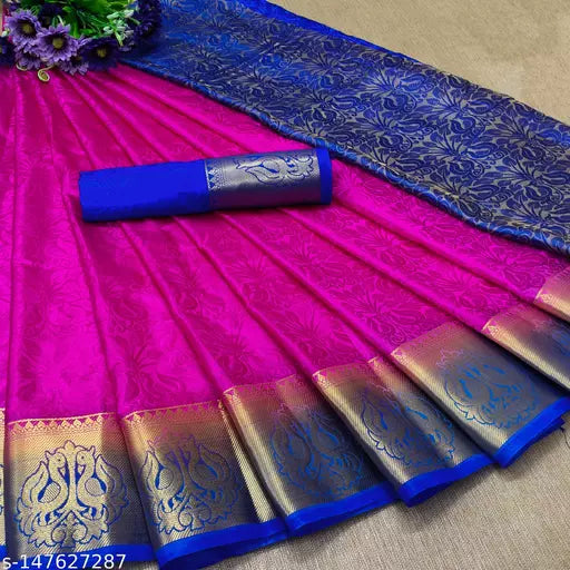 MORPINCH FASHION EMBOSS SILK SAREE