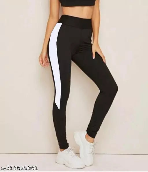 VK TOPS Women's Regular Fit Yoga Pants - Stretchable Sports Tights