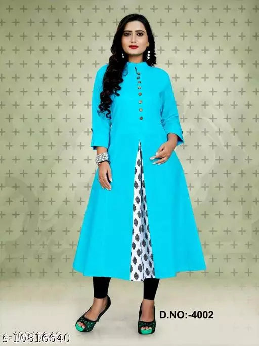 Women's Solid Cotton Kurti