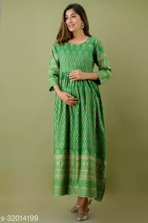Women Rayon Feeding maternity dress
