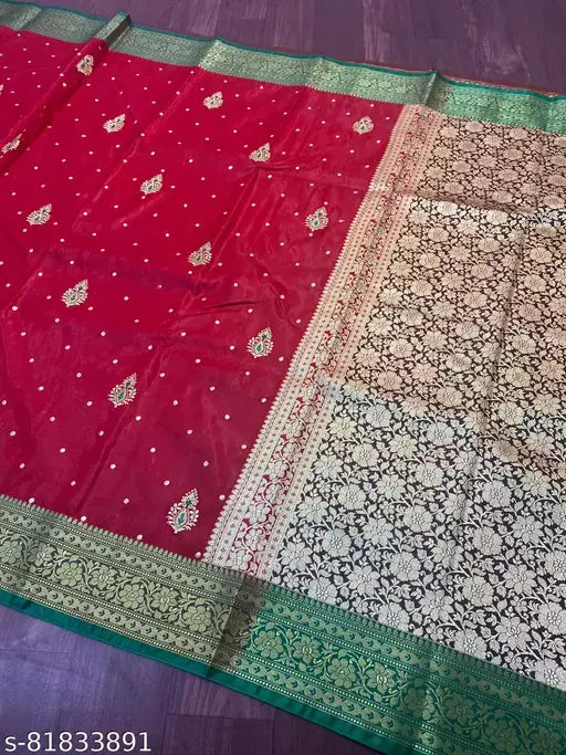 Satin Silk Embroided Saree