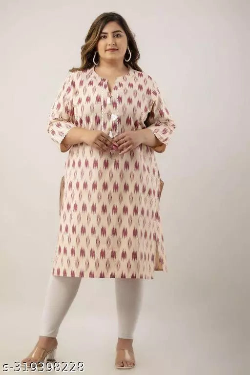 Stylish and Comfortable Plus-Size Cotton Kurti for Women