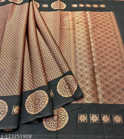 Copper Zari Soft Silk Saree