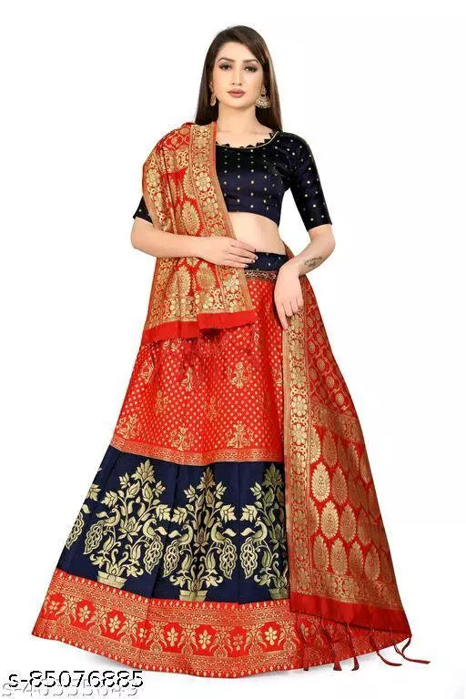 LEHENGA CHOLI WITH BLOUSE (UN-STITCHED) BY VAIDIK ETHNIC