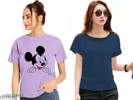 Pretty Graceful Women Tshirts (Pack of 2)