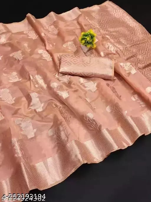 Morpich Fashion Top Dyed Organza Silk Saree