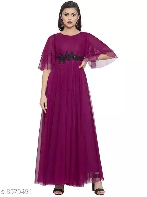 Women Net Anarkali Gown