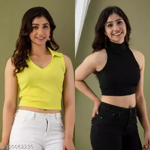 Mialo combo of 2 ribbed top. Tops & Tunics