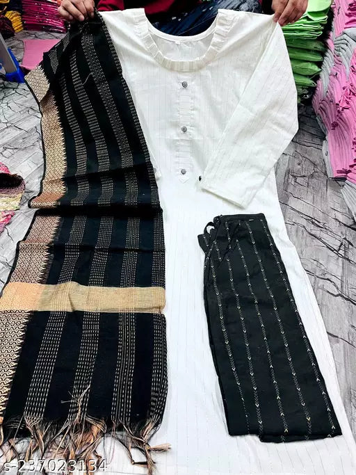 COTTON KURTI WITH DUPATTA