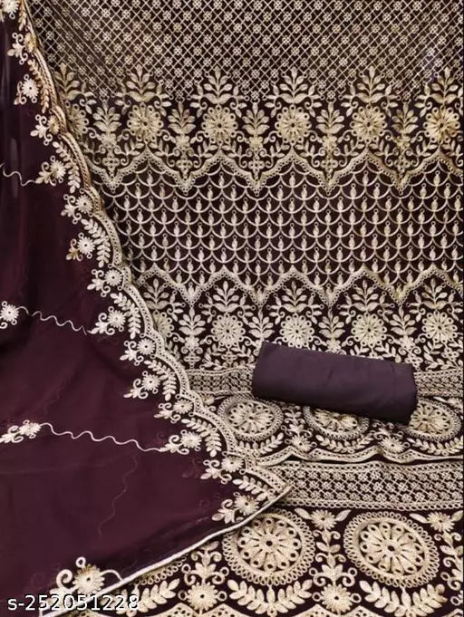 Unstitched Patiala Georgette Suits with Heavy Embroidery Work