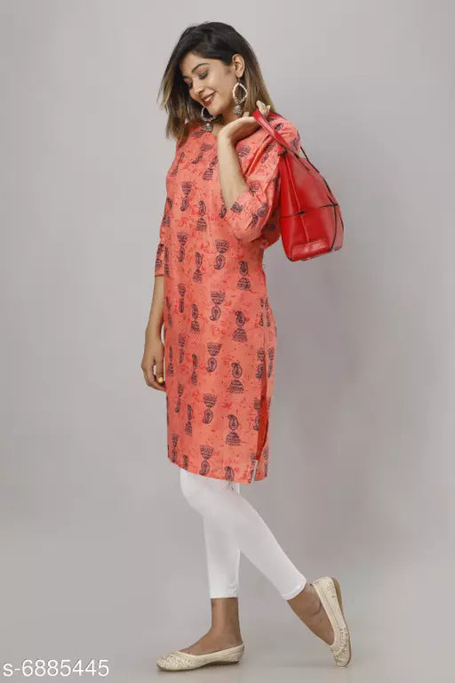 Women's Printed Cotton Blend Kurti