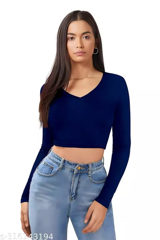 N.Blue CropTop For Woman