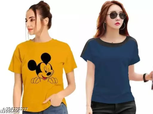 Pretty Graceful Women Tshirts (Pack of 2)