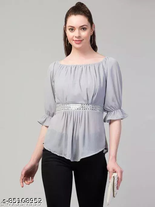BPT DESIGNER Georgette Trendy Top