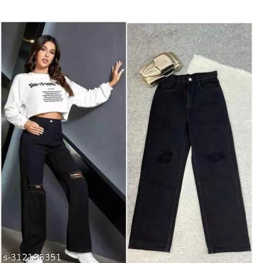 SAANU'S FASHION - Stylish Torned Distressed Boyfriend Women's Jeans For Girls & Women