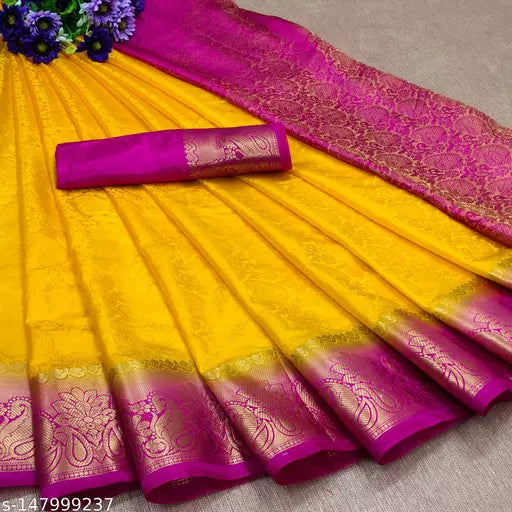 MORPINCH FASHION EMBOSS SILK SAREE