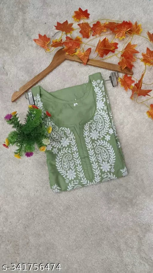 BEST FESTIVE WEAR CHIKANKARI WORK KURTI