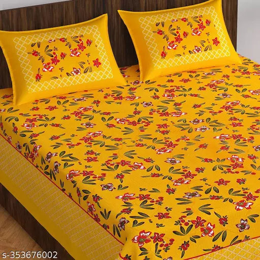 Pure Cotton Jaipuri Double Bedsheet With 2 Pillow Cover