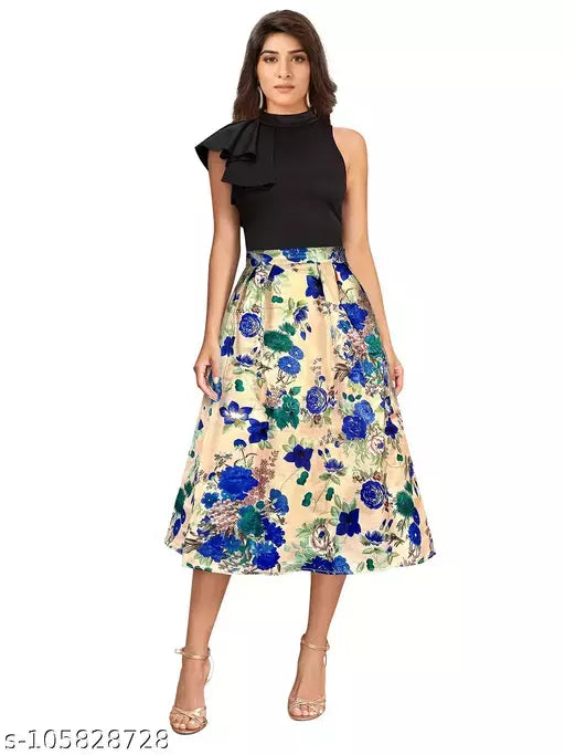 DHUNKI Women's Blue Two Piece Set