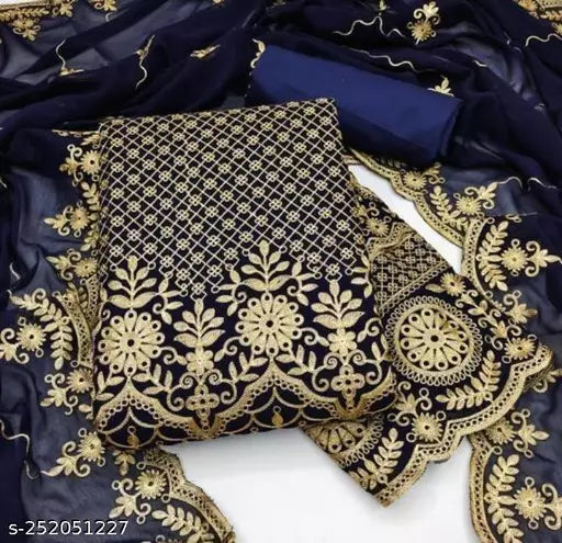 Unstitched Patiala Georgette Suits with Heavy Embroidery Work