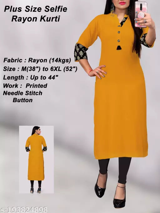 Rangrasiya Tex New Rayon Plus Size Kurtis