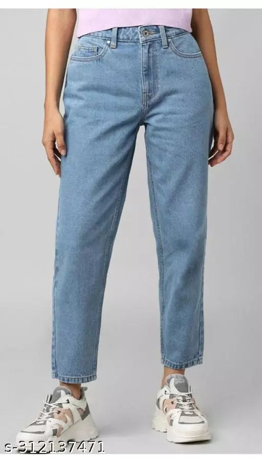 SAANU'S FASHION - STYLISH MOM FIT DENIM JEANS FOR GIRLS & WOMEN