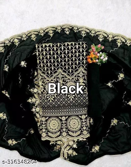 Aagam Fashionable Salwar Suits & Dress Materials Women's Pakistani Patiala Super Festival Wear Floral Embroidered Sequence Work Georgette Salwar Suit & Dress Materials