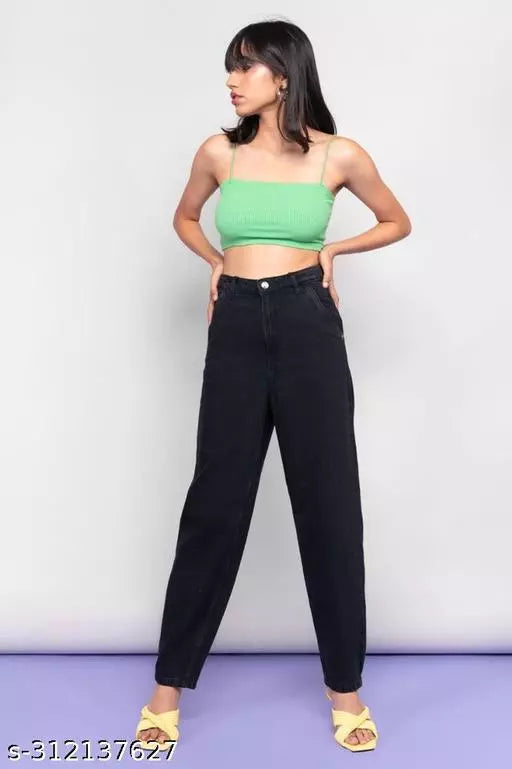 SAANU'S FASHION - STYLISH MOM FIT DENIM JEANS FOR GIRLS & WOMEN
