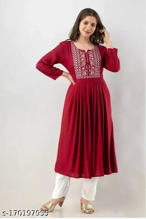 womens Viscose rayon set kurta with pant kurta set womens festival kurta set long kurta set