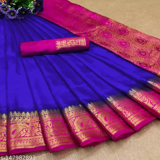MORPINCH FASHION EMBOSS SILK SAREE