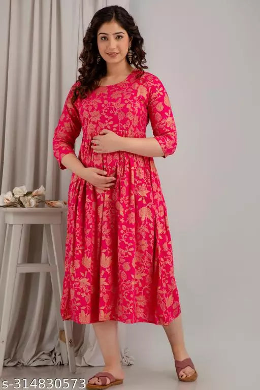 feeding maternity gown with zip