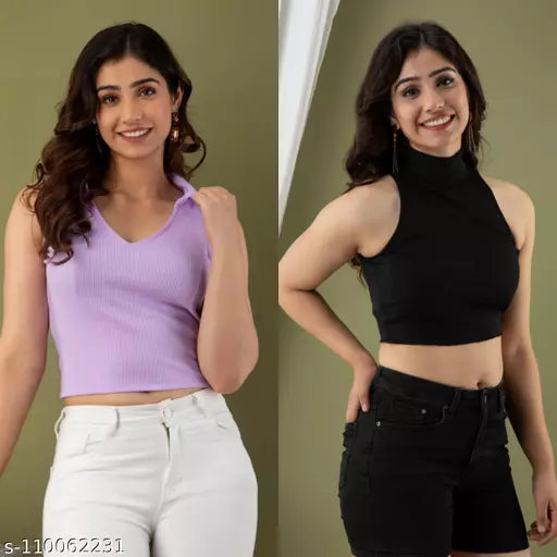 Mialo combo of 2 ribbed top. Tops & Tunics