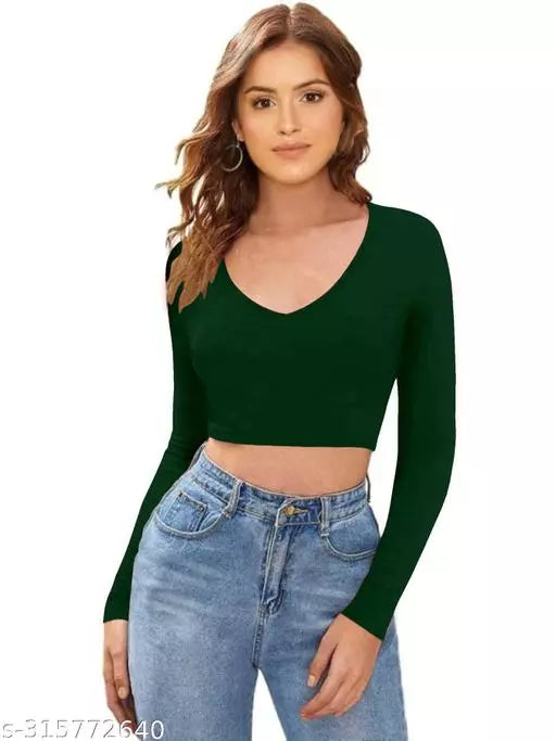 Womens Mint Crop Top