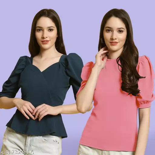 Casual Classic Fashion Forward Women's Top - Pack of 2