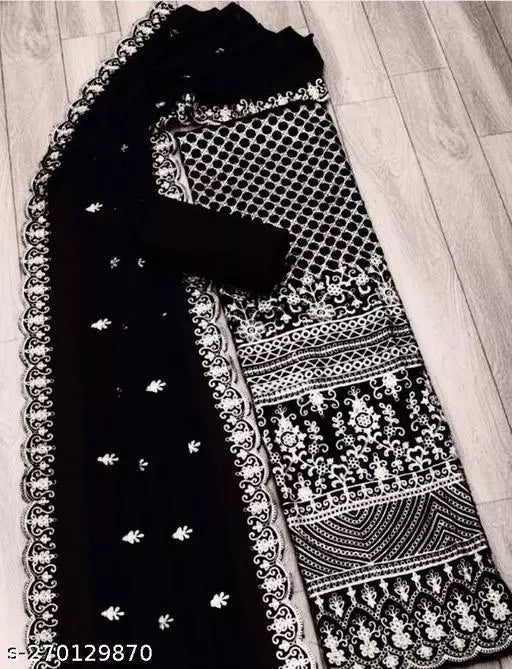 Fancy Unstitched Patiala Georgette Suits with Heavy Embroidery Work