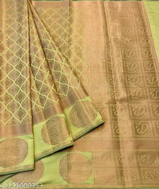 Copper Zari Soft Silk Saree