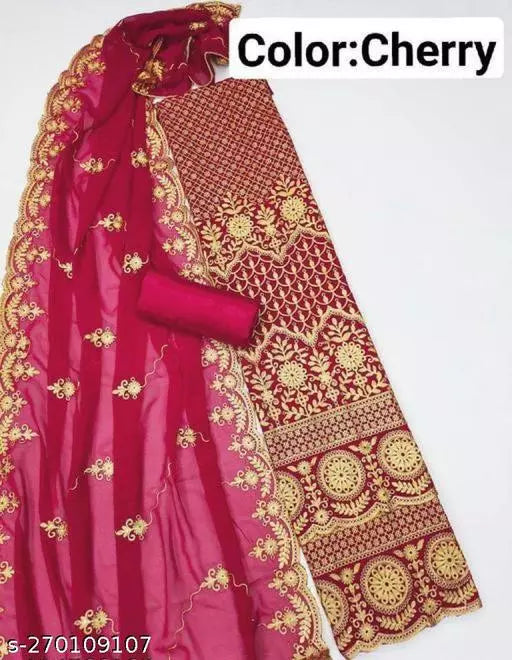 Aakarsha Alluring Salwar Suits & Dress Materials Unstitched Patiala Georgette Suits with Heavy Embroidery Work