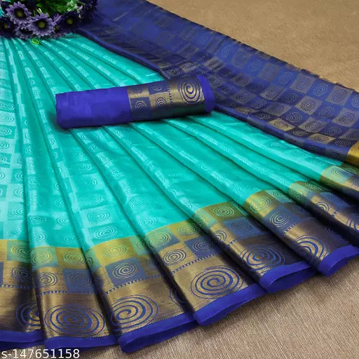 MORPINCH FASHION EMBOSS SILK SAREE