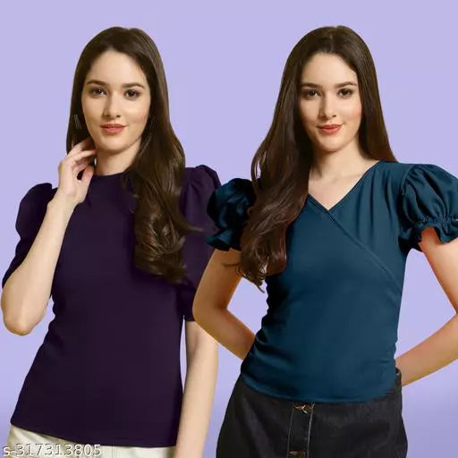 Casual Classic Fashion Forward Women's Top - Pack of 2