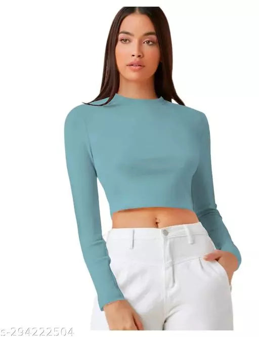 Womens Mint Crop Top