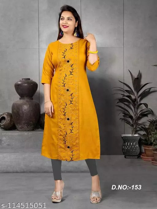 Cotton Embroidered Plus size Kurtis