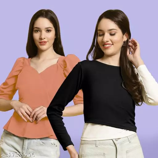 Casual Classic Fashion Forward Women's Top - Pack of 2