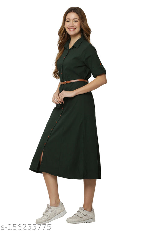 dress for women::casual dress::a line dress::knee length dress
