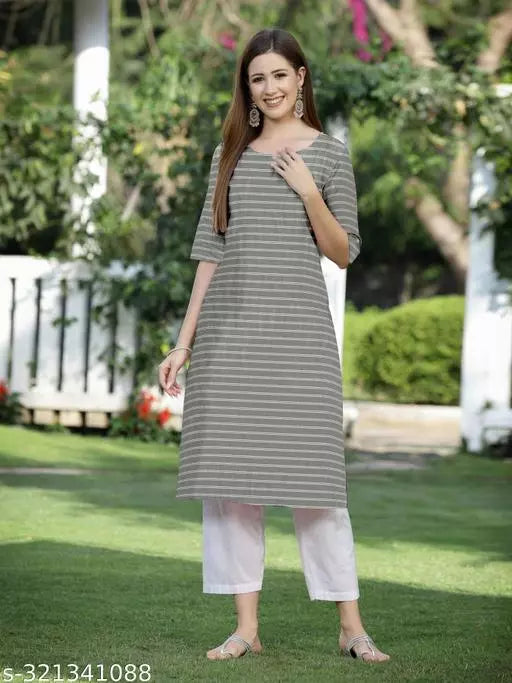 Cotton Fancy Stripped Kurti